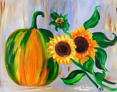 Pumpkins and Sunflowers